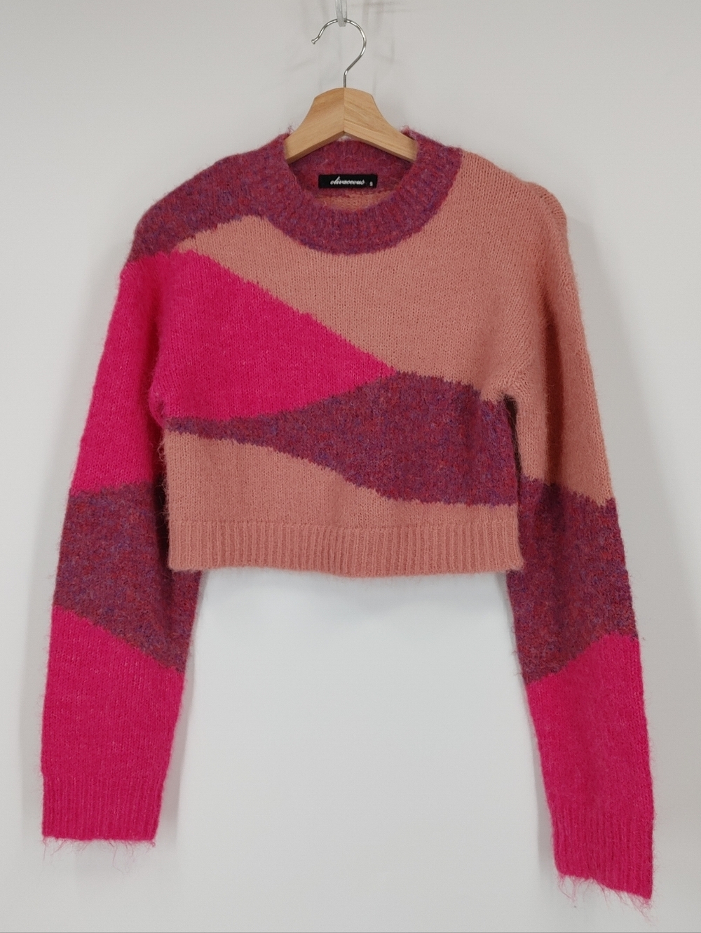 Olivaceous Wool Blend Cropped Sweater